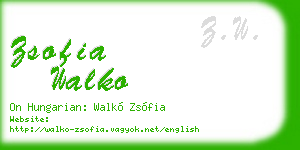 zsofia walko business card